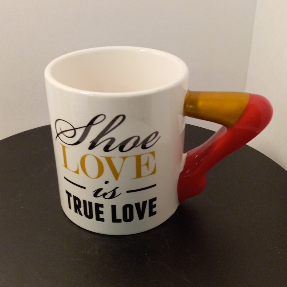 Pier 1 Imports " Shoe Love Is True Love" Stiletto Handle Coffee/Tea Novelty Mug